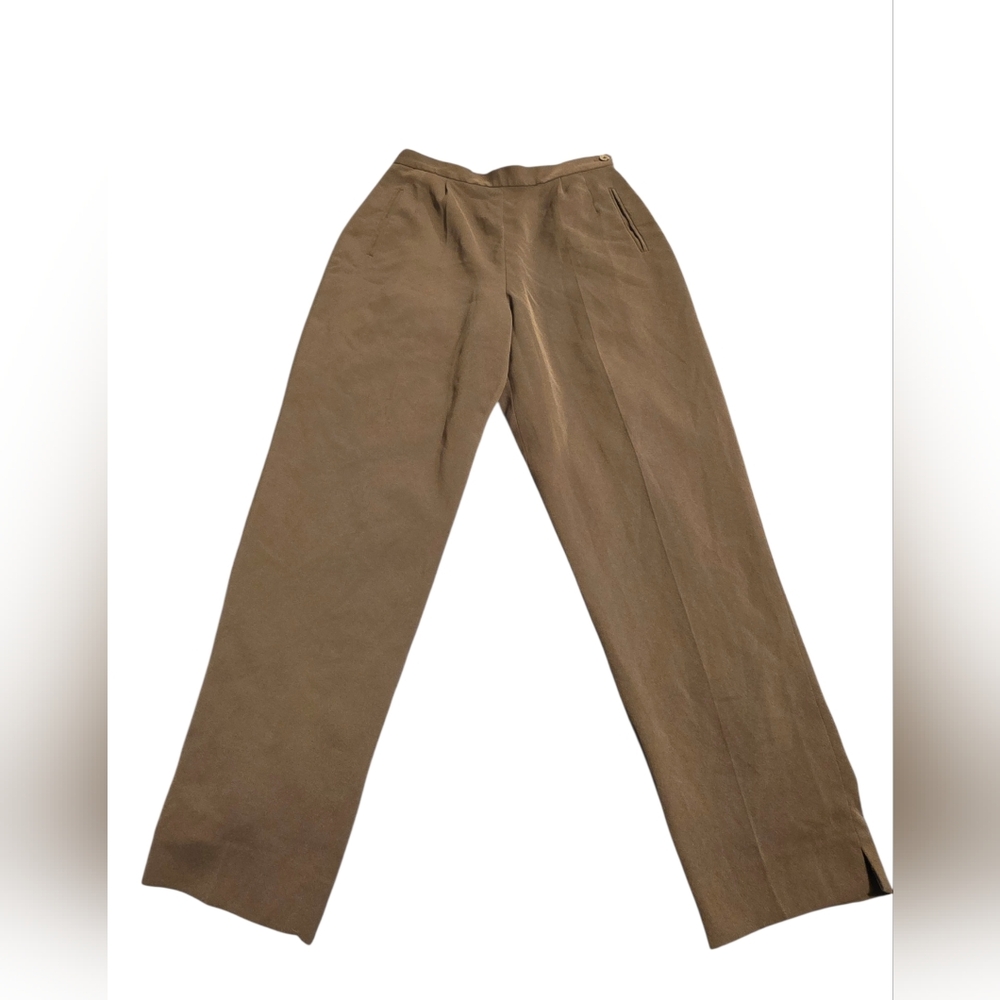 Chaus Gray Straight Leg Trousers Fully Lined Size 10 EUC